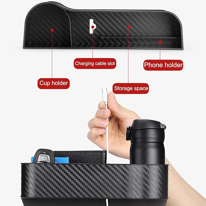 Premium 4-in-1 Tech Car Seat-Gap Organizer (Pro Series)
