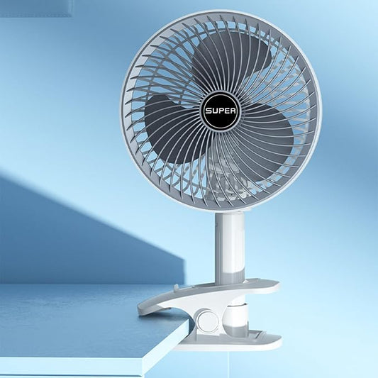 Portable 3-Gears Rechargeable Clip-on Desktop Mini Fan
