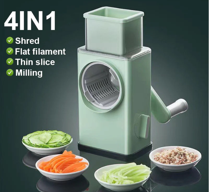 4-in-1 Tabletop Mechanical Vegetable Slicer & Cutter
