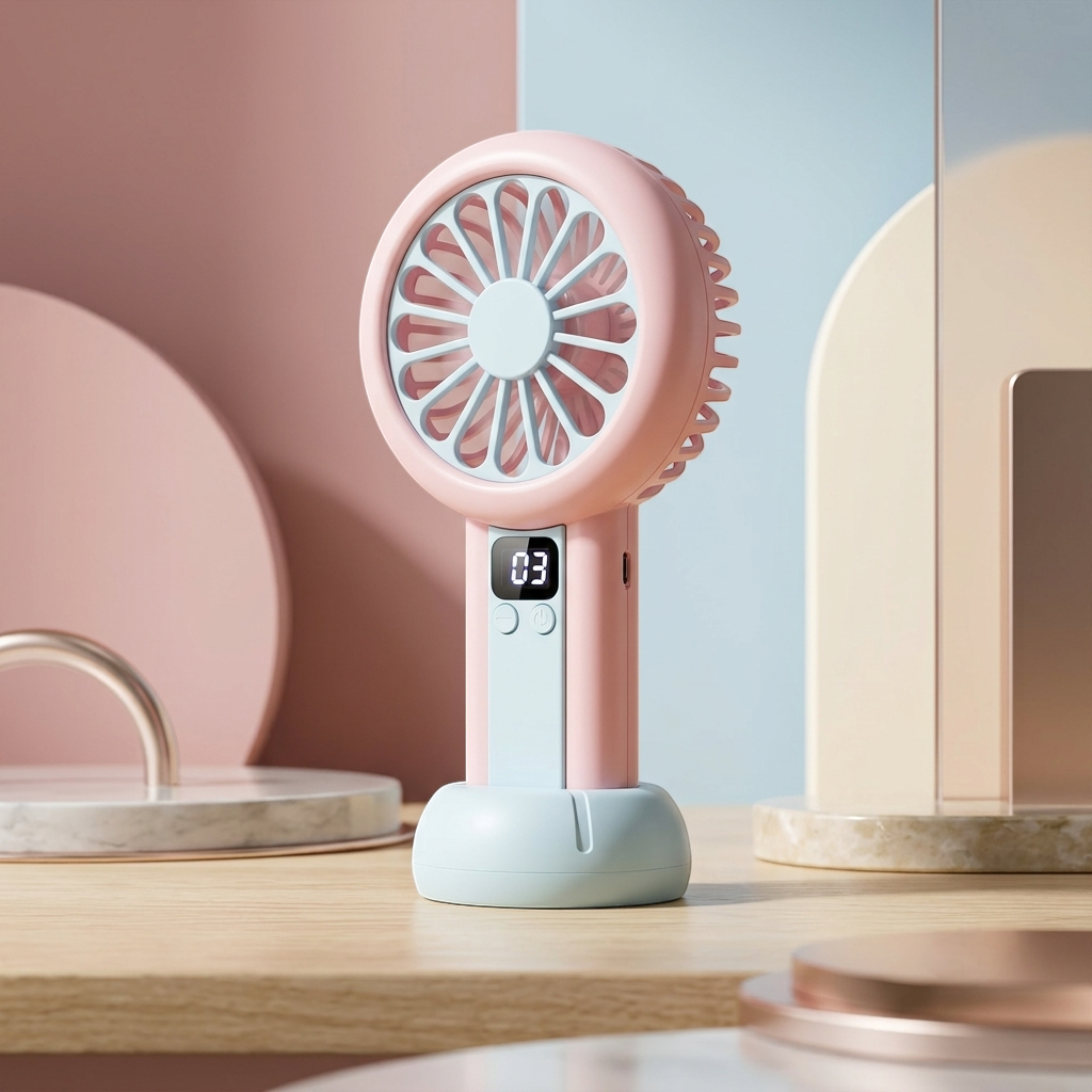 3-in-1 Led Digital Display - Portable Mini Fan