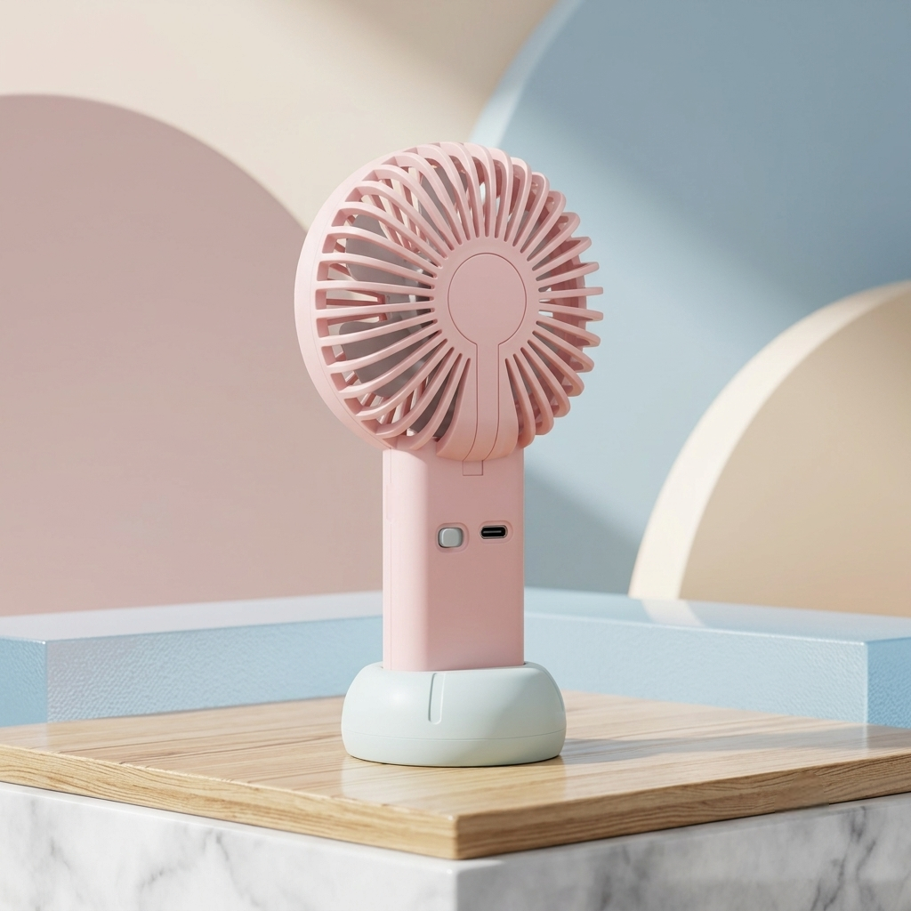 3-in-1 Led Digital Display - Portable Mini Fan