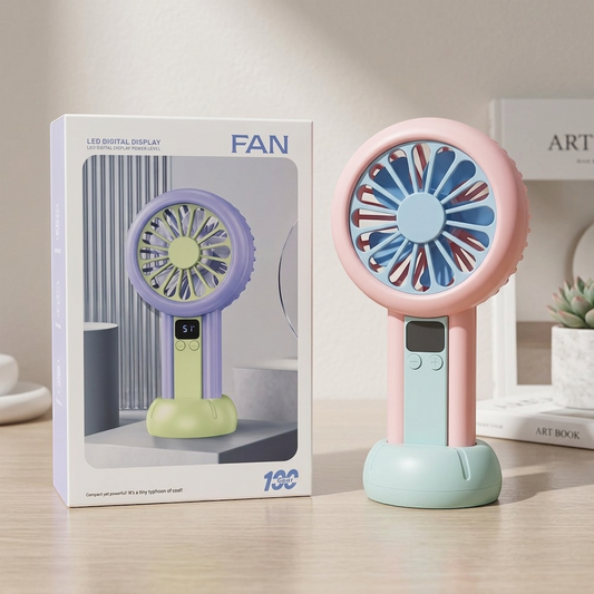3-in-1 Led Digital Display - Portable Mini Fan