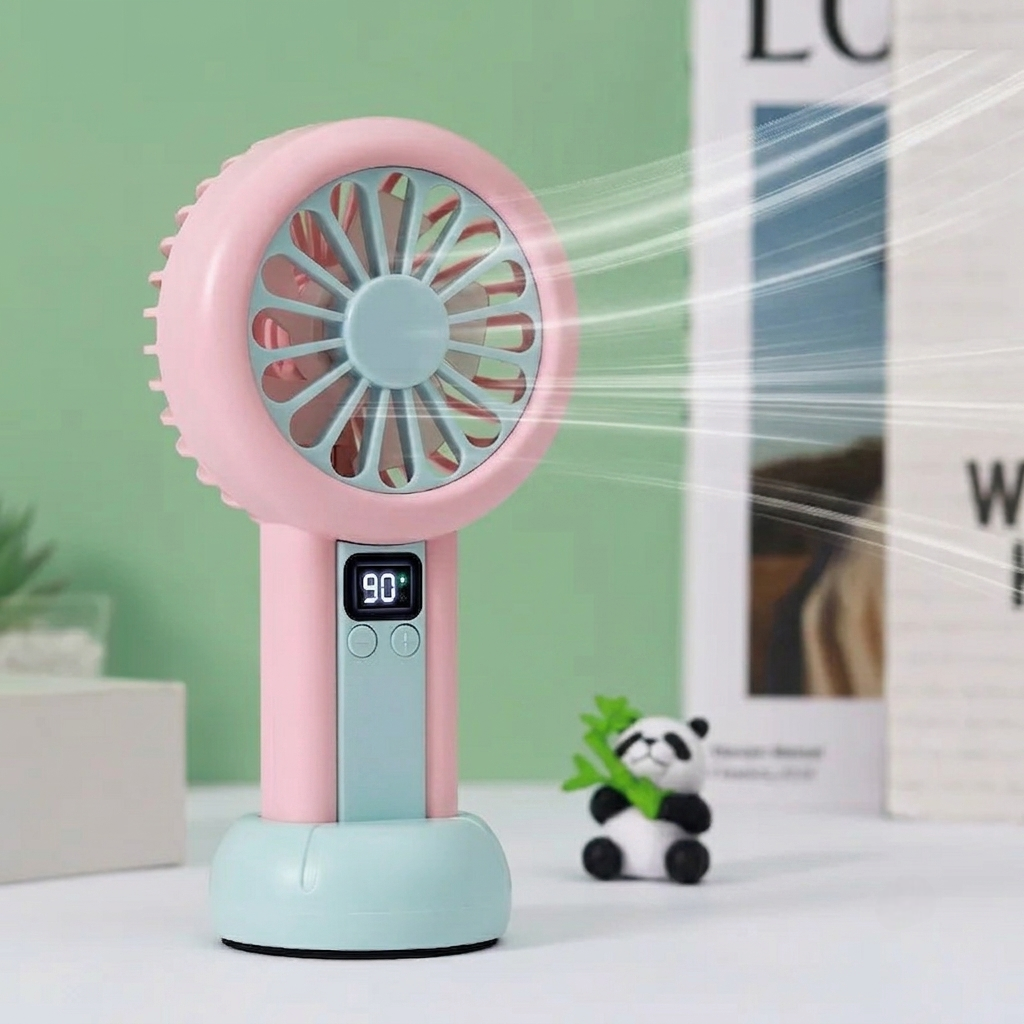 3-in-1 Led Digital Display - Portable Mini Fan