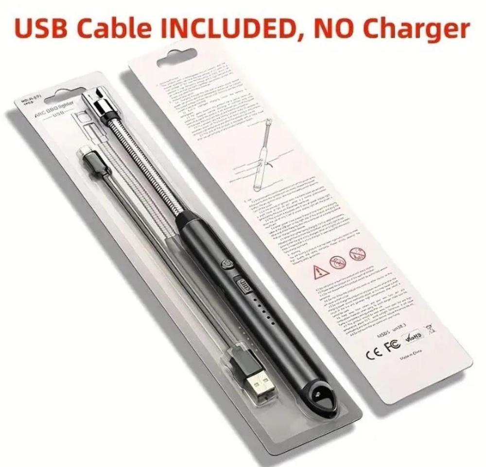 360° Flexible Electric Arc Lighter – USB Rechargeable & Windproof