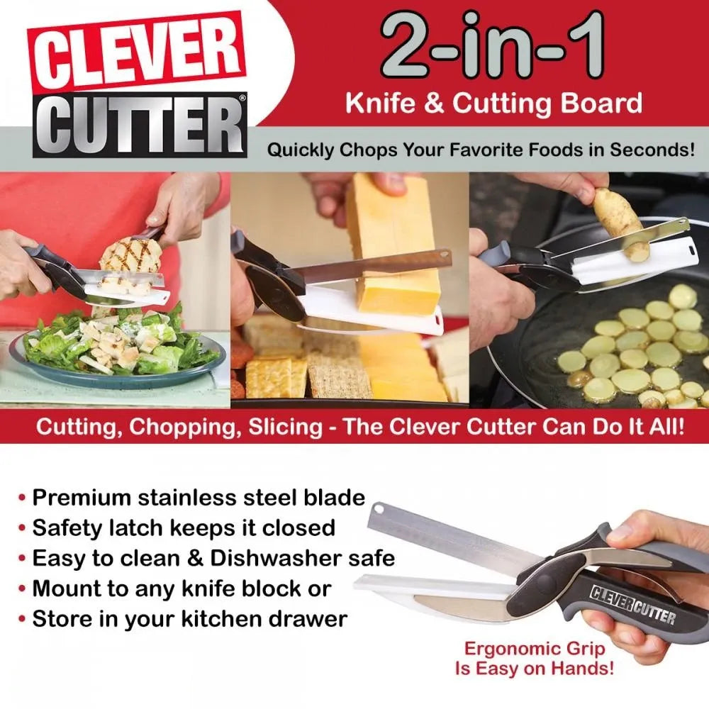 2-In-1 Smart Clever Cutter Kitchen Knife & Chopping Board