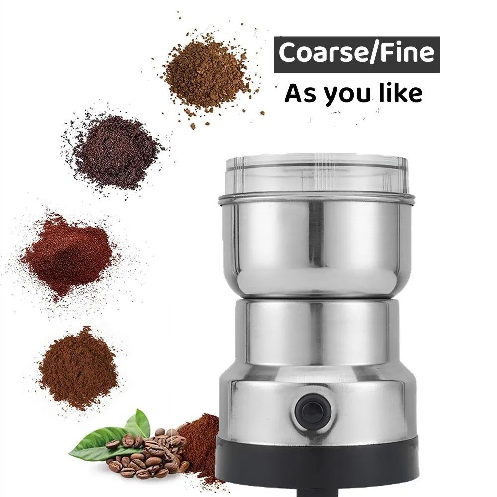 Stainless Steel Electric Coffee Grinder & Spice Miller