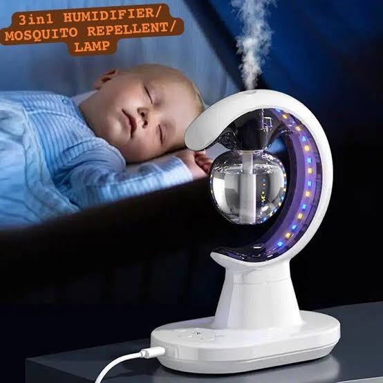 3-in-1 Smart Electric Mosquito Repellent & Air Humidifier LED  Lamp