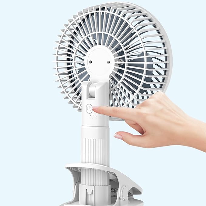 Portable 3-Gears Rechargeable Clip-on Desktop Mini Fan