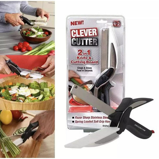 2-In-1 Smart Clever Cutter Kitchen Knife & Chopping Board