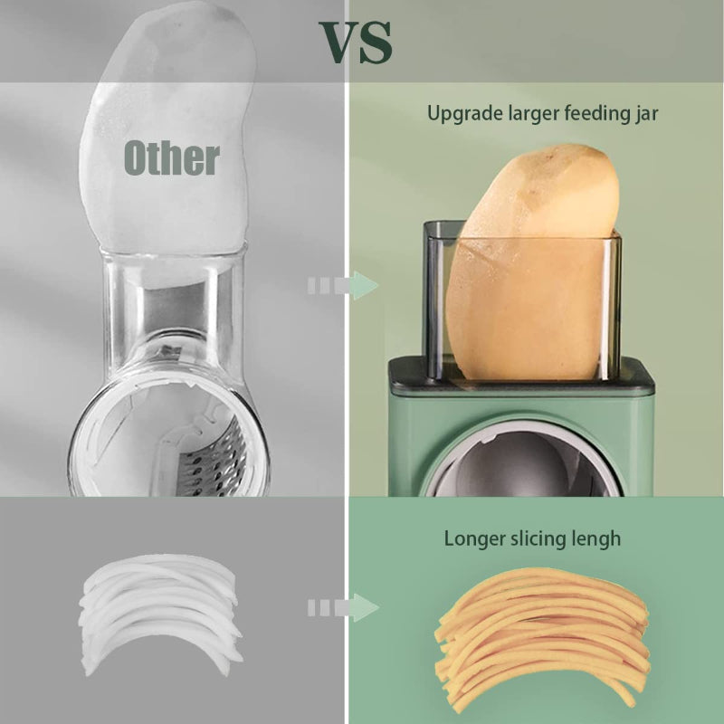 4-in-1 Tabletop Mechanical Vegetable Slicer & Cutter