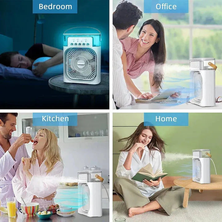 3-in-1 Portable Desktop Mini AC Water Spray Fan