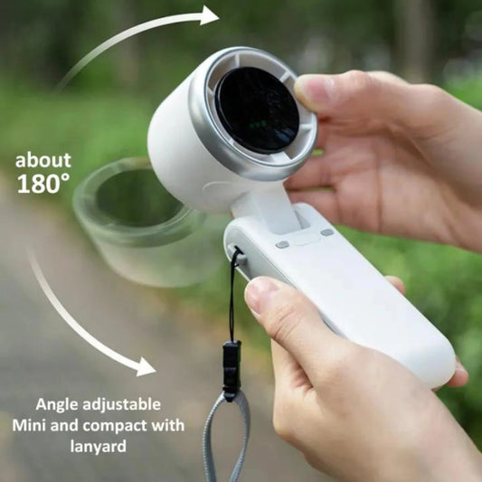 Premium Handheld Digital Folding Turbo Fan With 5 Speed