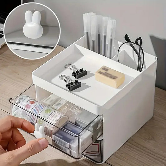 Multipurpose Double-Layer Smart Desktop Storage Organizer Rack