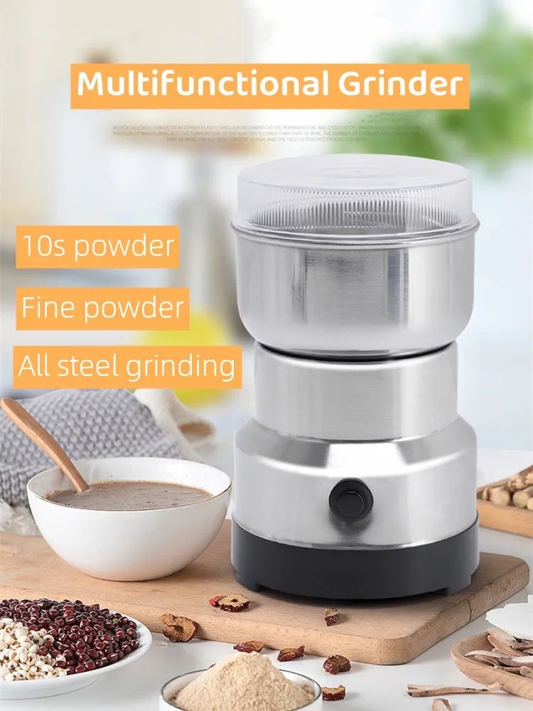 Stainless Steel Electric Coffee Grinder & Spice Miller