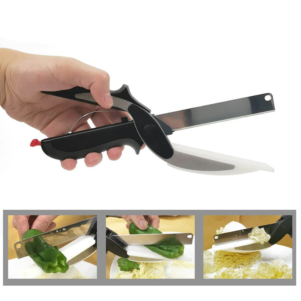 2-In-1 Smart Clever Cutter Kitchen Knife & Chopping Board