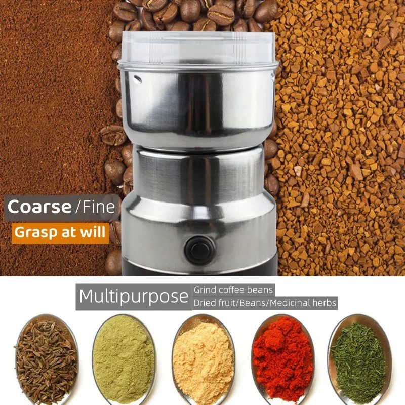 Stainless Steel Electric Coffee Grinder & Spice Miller