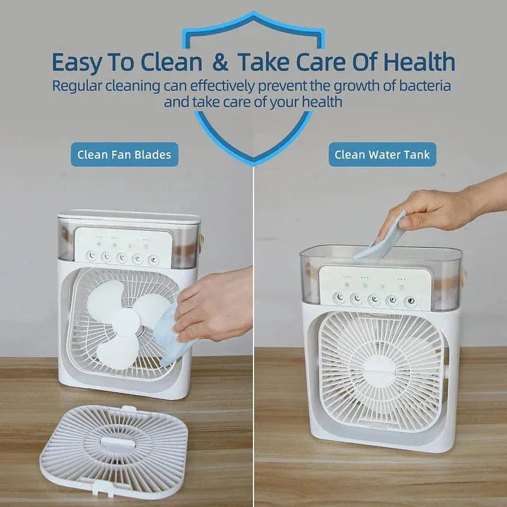 3-in-1 Portable Desktop Mini AC Water Spray Fan