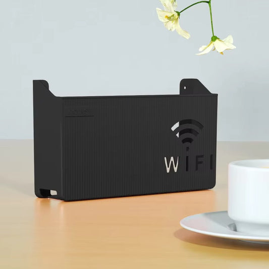 Wall-Mounted Smart WiFi Router Shelf & Cable Organizer Box